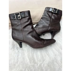 Enzo Angiolini Boots Brown Leather Woman’s Sz 7
